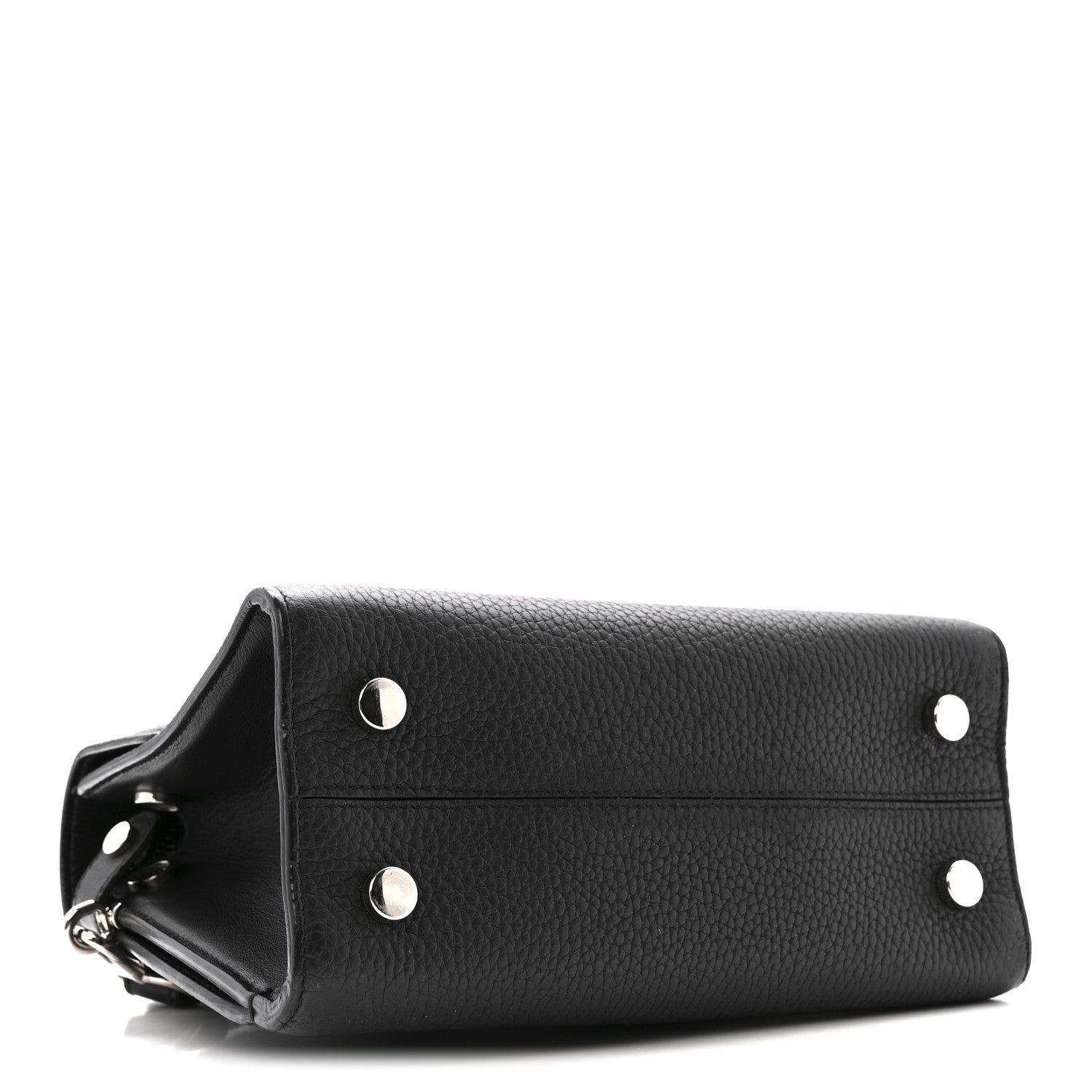 Grained Calfskin Mini Diorever Flap Black