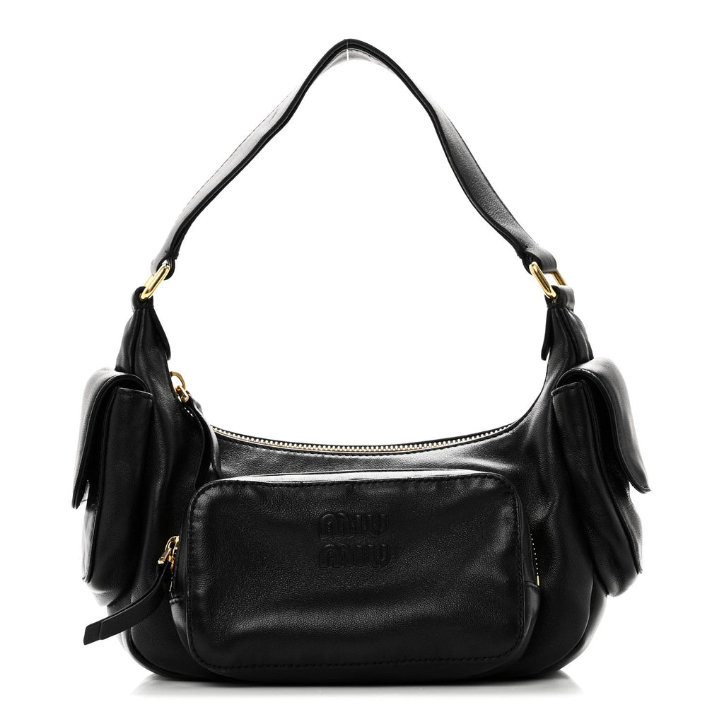 Nappa Multi Pocket Hobo Black