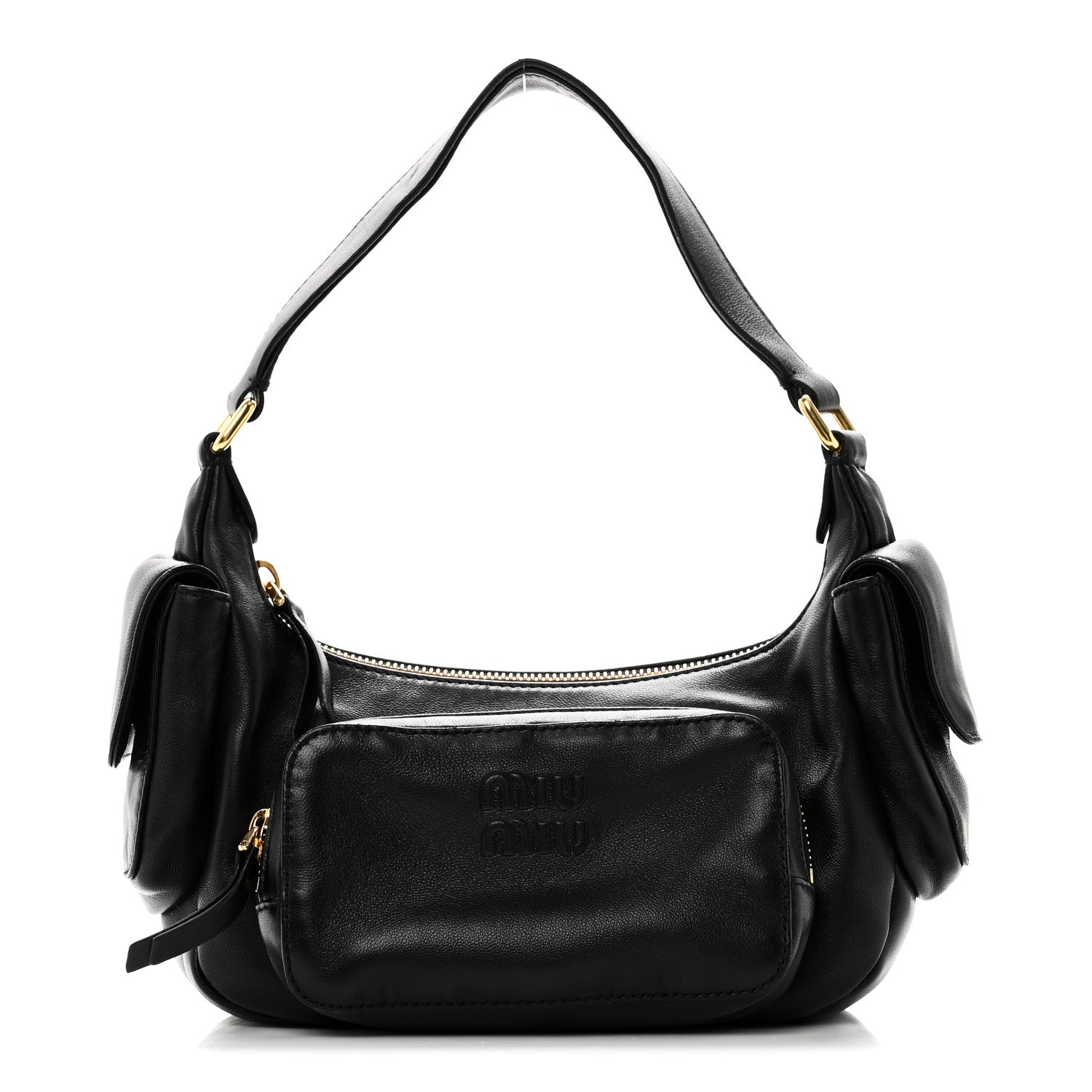 Nappa Multi Pocket Hobo Black