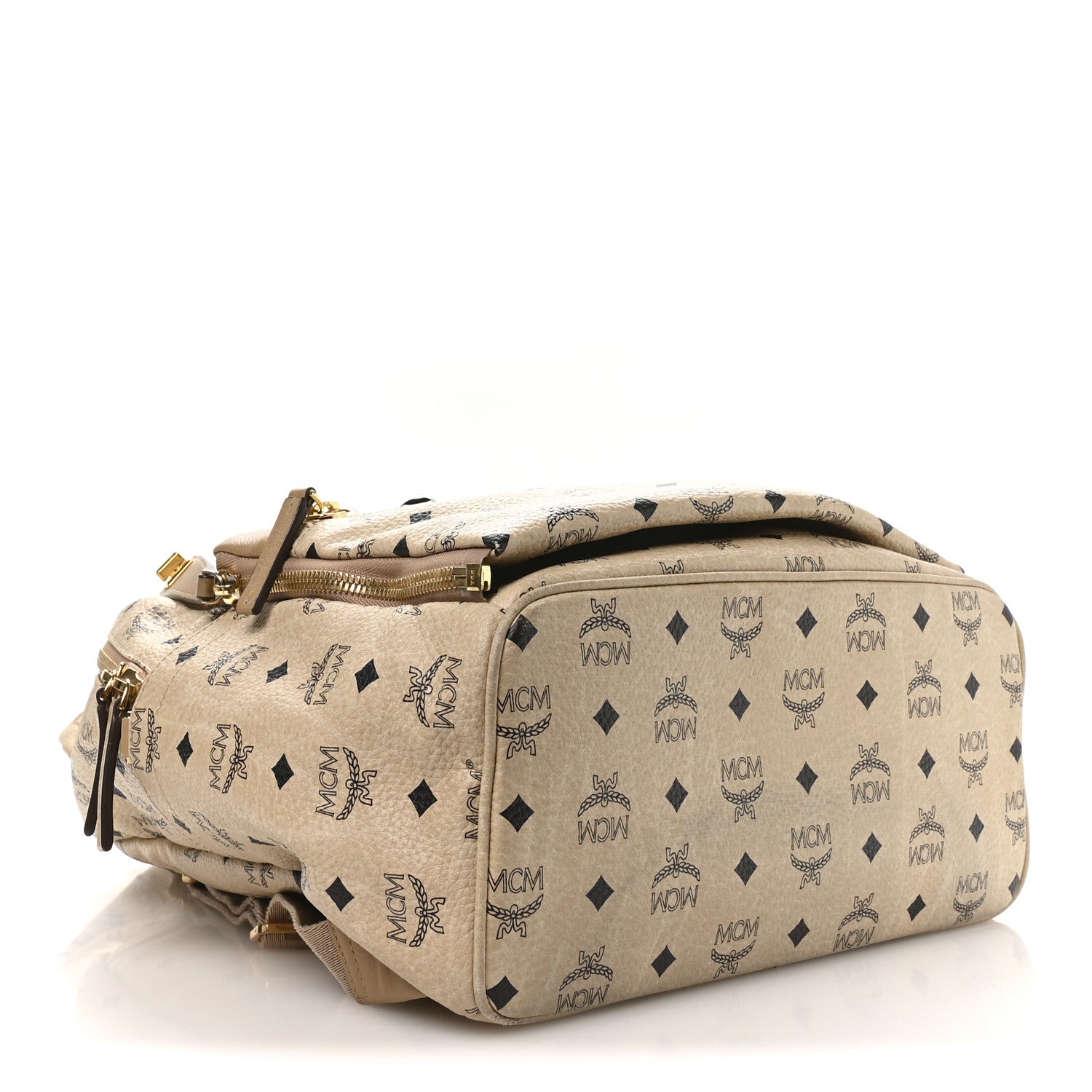 Visetos Studded Medium Dual Stark Backpack Beige