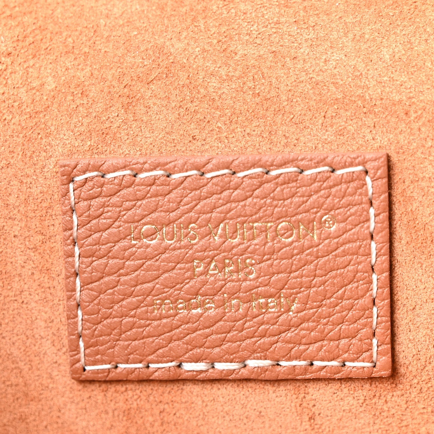 Grained Calfskin Low Key Vanity Pouch Cognac