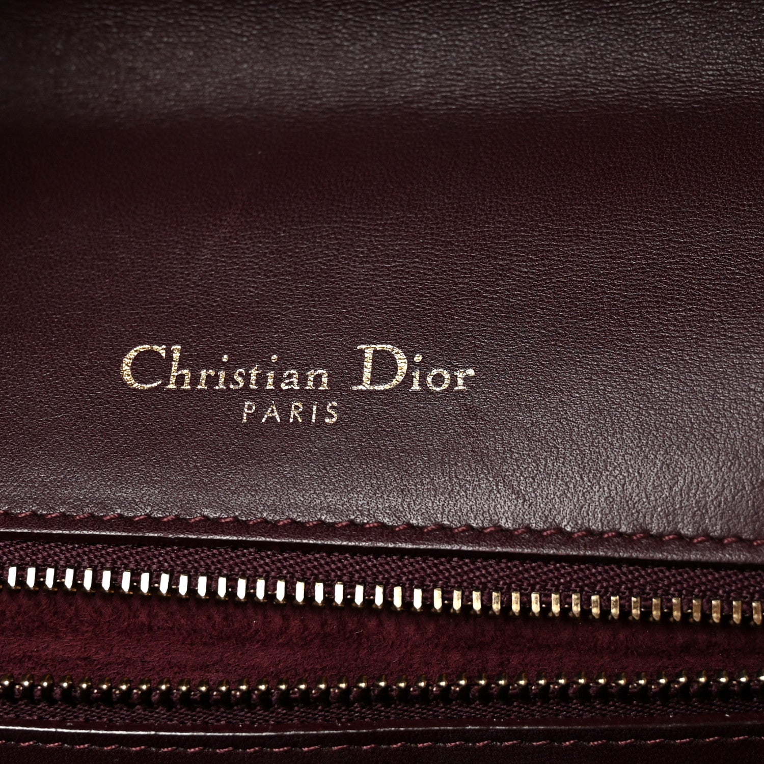 Lambskin Studded Medium Diorama Flap Bag Burgundy