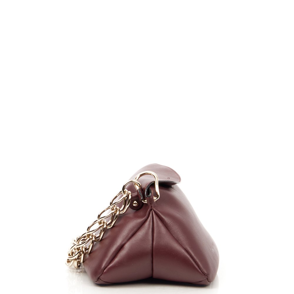 Chloe Shoulder Bag Juana Chain Bag in Plum Purple, Calfskin Leather