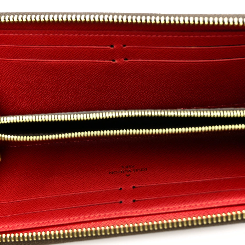 Damier Ebene Clemence Wallet Cherry