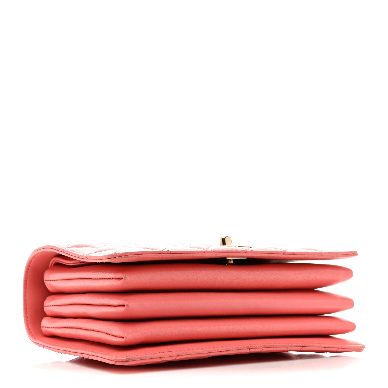 Lambskin Quilted Small Handle Tied Top Handle Flap Pink