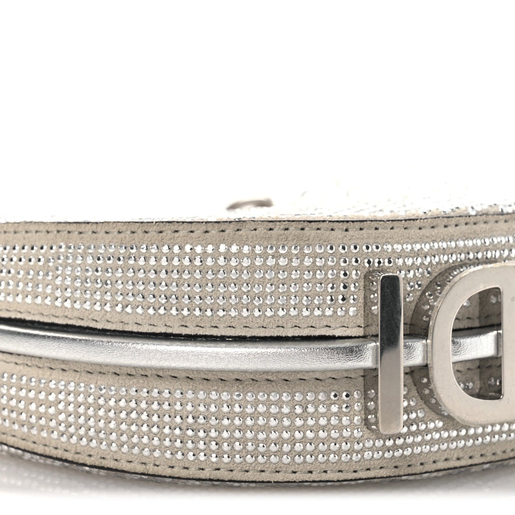 Crystal Vitello Laminato Suede FF Nano Fendigraphy Hobo Charm Grey