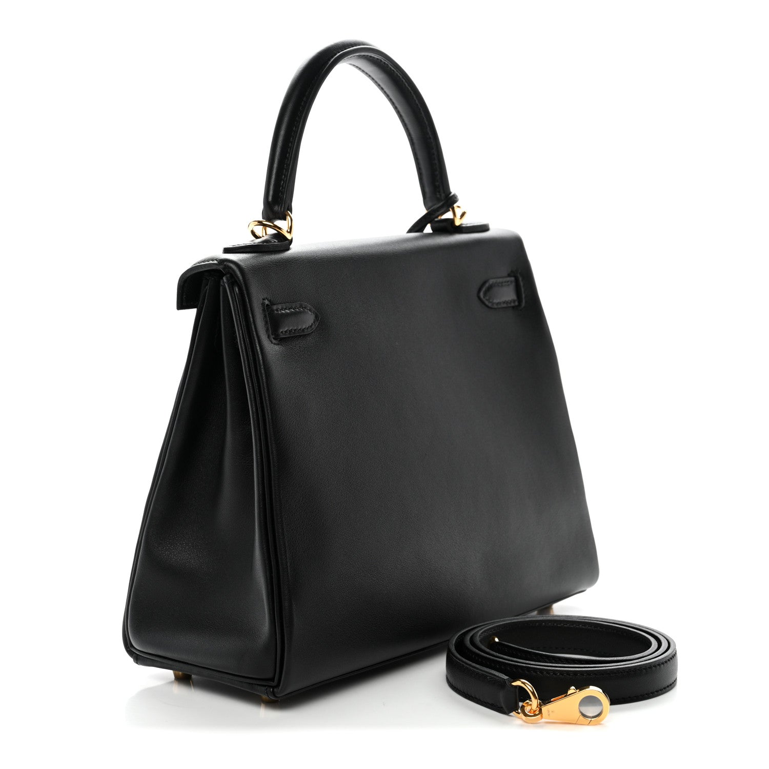 Cheri Calfskin Kelly Retourne 25 Black