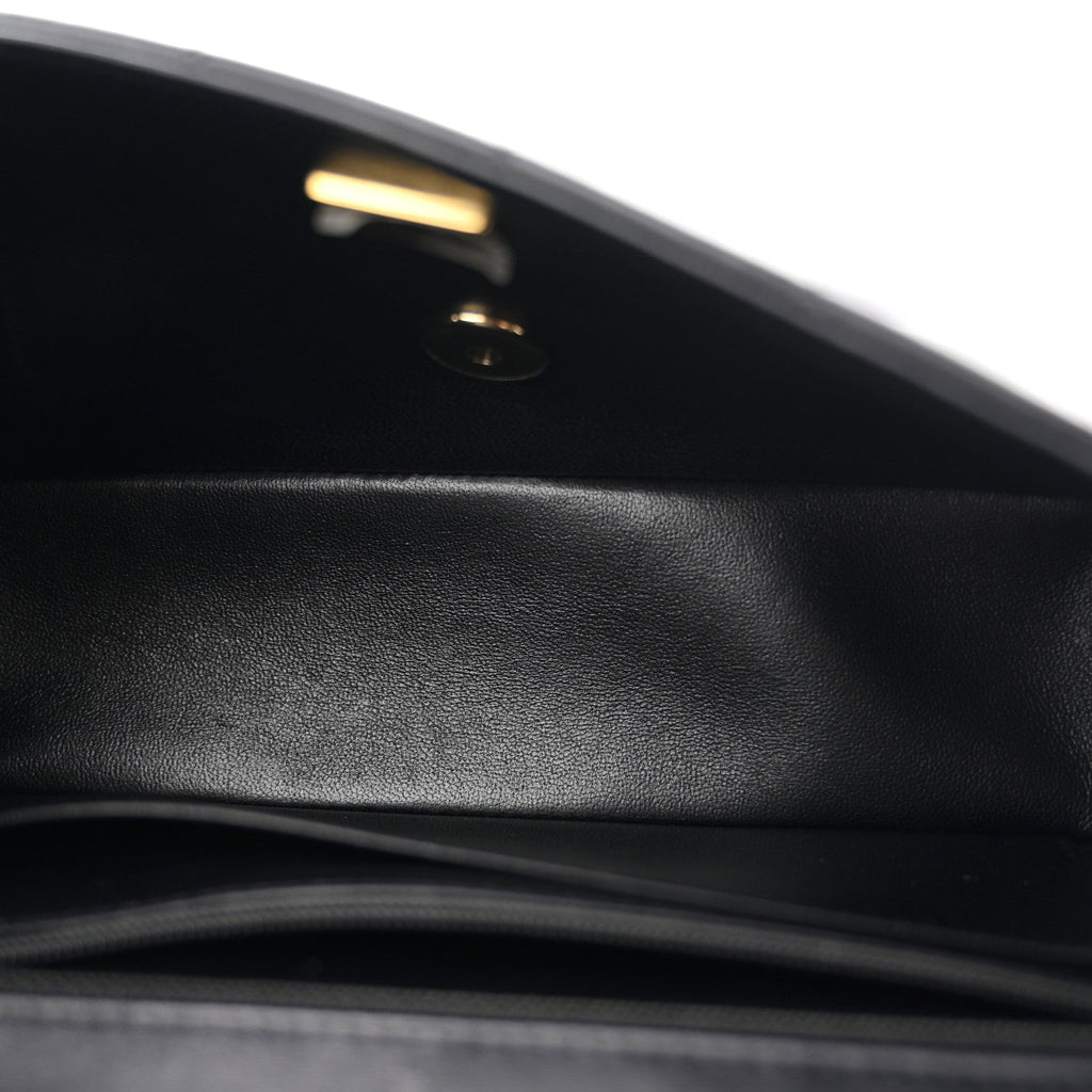 Lambskin Quilted Hollywood Charms Mini Rectangular Flap Black