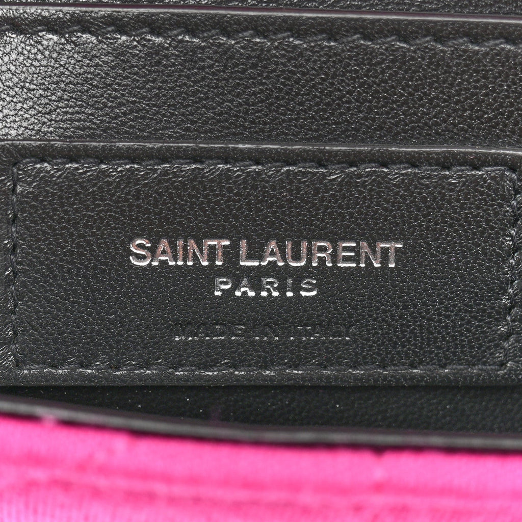 Jersey Wool Patchwork Monogram Medium Jamie Baguette Magenta