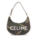 Canvas Calfskin Camouflage Ava Logo Triomphe Shoulder Bag Khaki