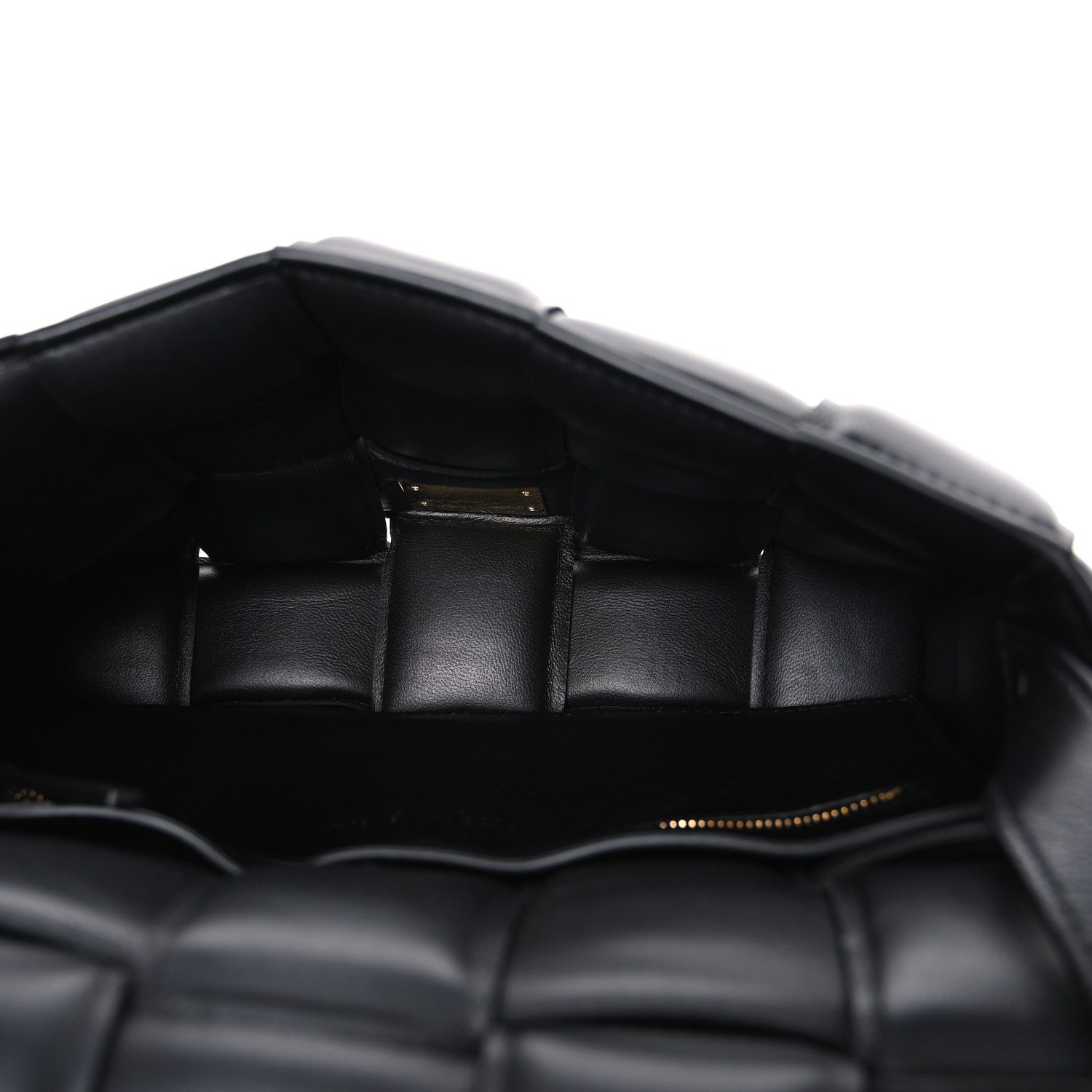 Nappa Maxi Intreccio Padded Cassette Crossbody Bag Black