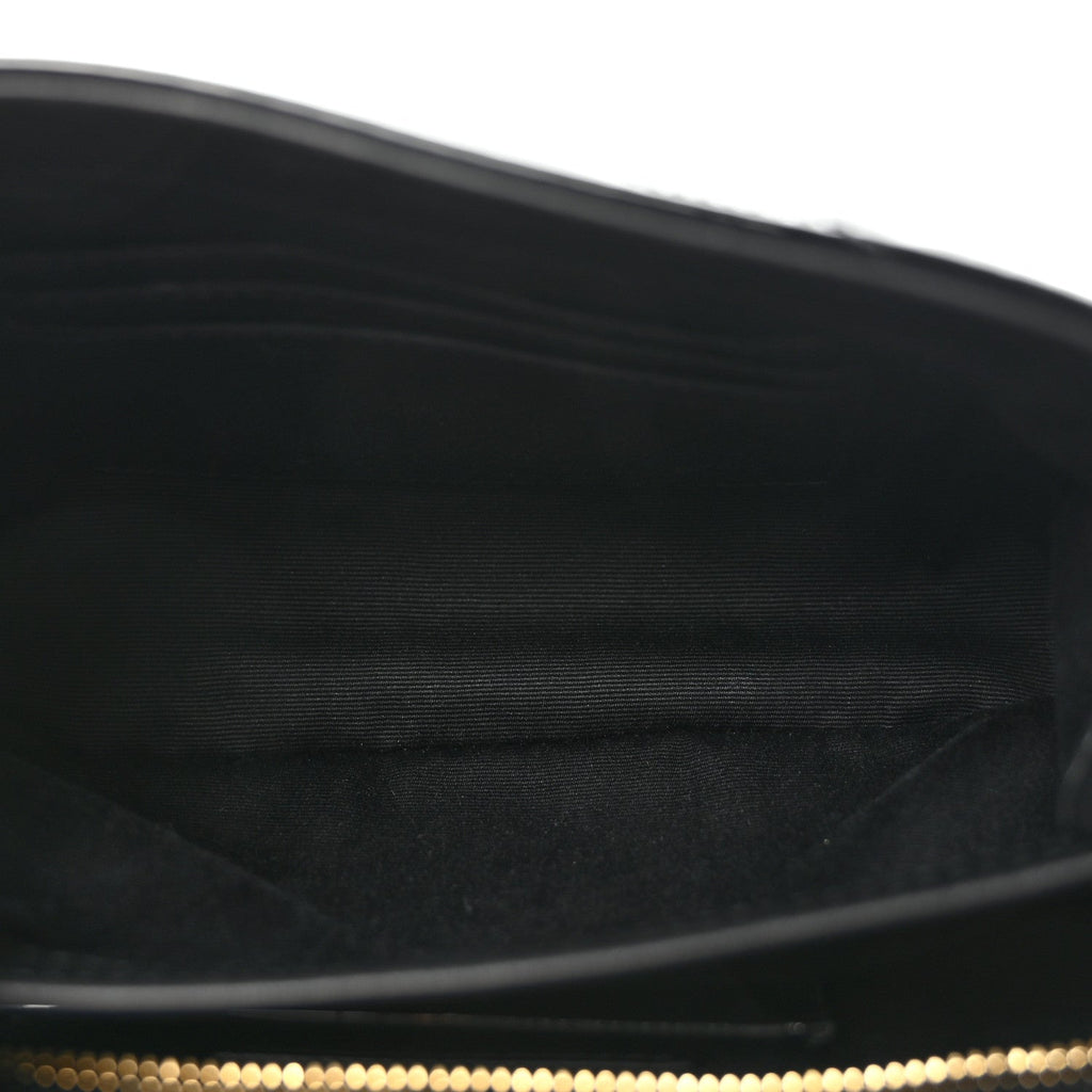 Patent Y Quilted Monogram Toy Loulou Crossbody Bag Black