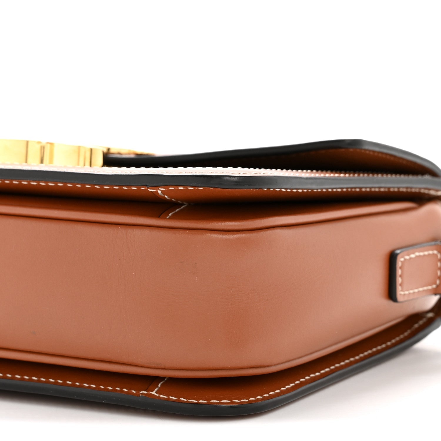 Calfskin Triomphe Canvas Teen Triomphe Bag Tan