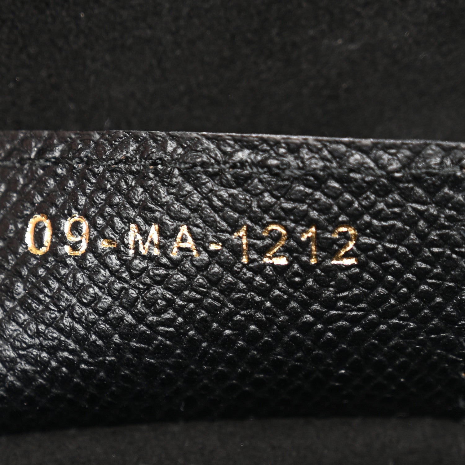 Grained Calfskin Saddle Bag With Strap Black