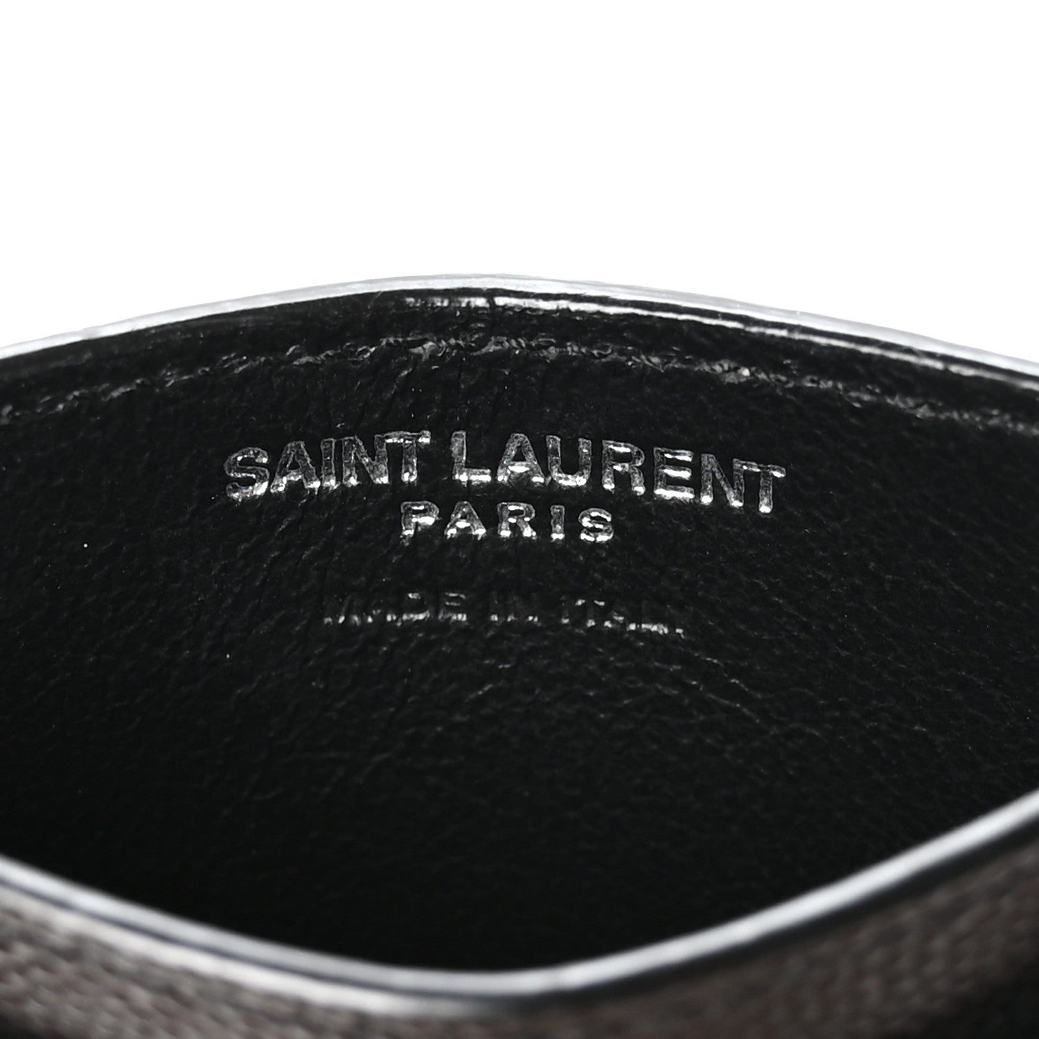 Grain De Poudre Matelasse Chevron Monogram Credit  Case Black