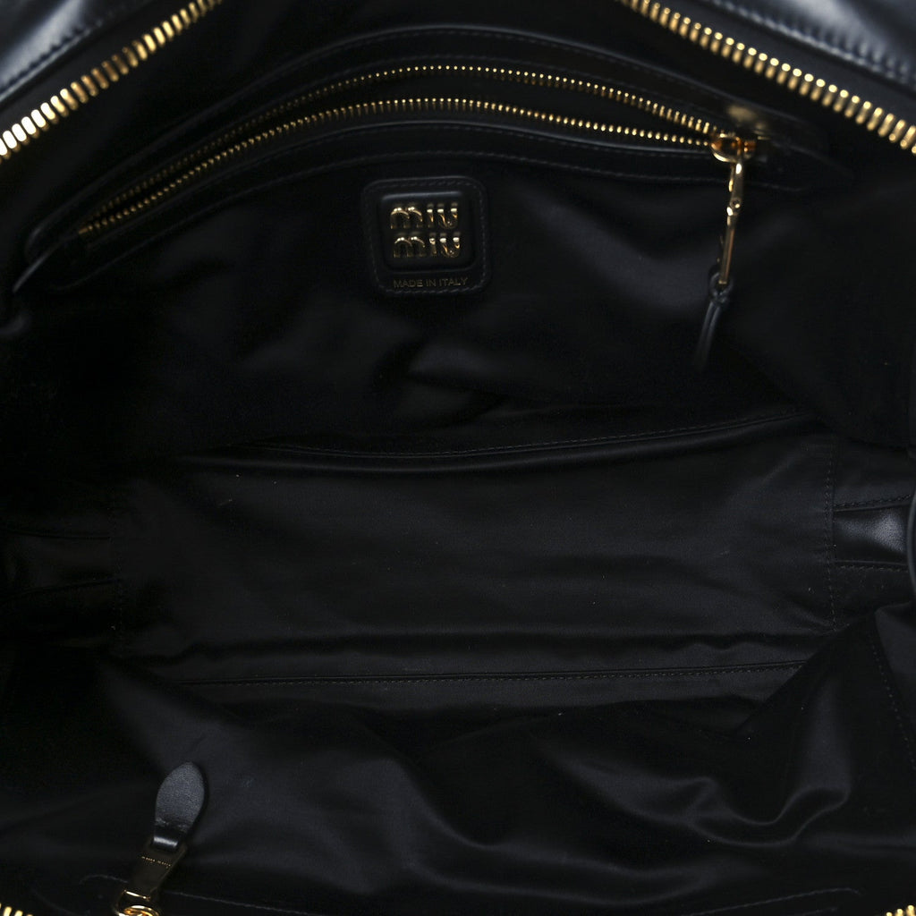 Soft Calf Softy Large Beau Top Handle Bag Black