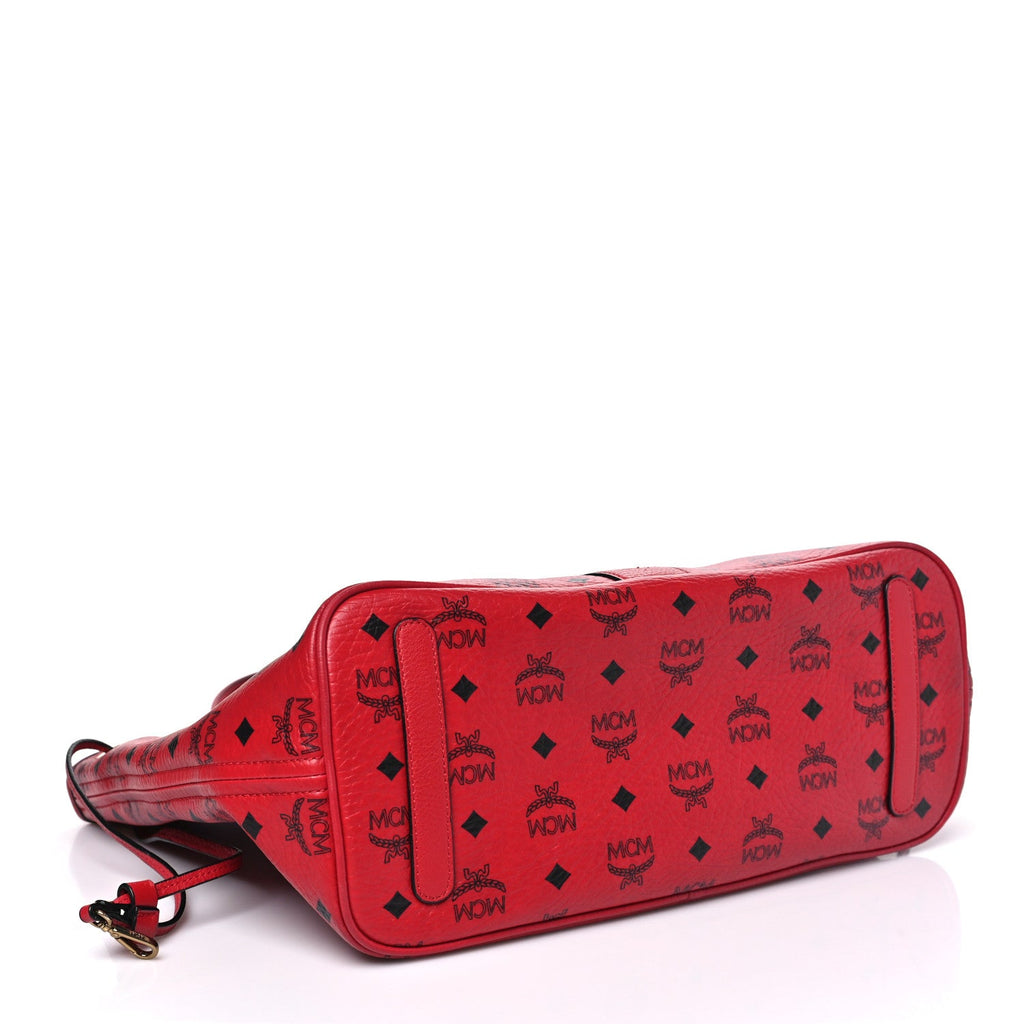 Visetos Medium Liz Reversible Shopper Tote Ruby Red