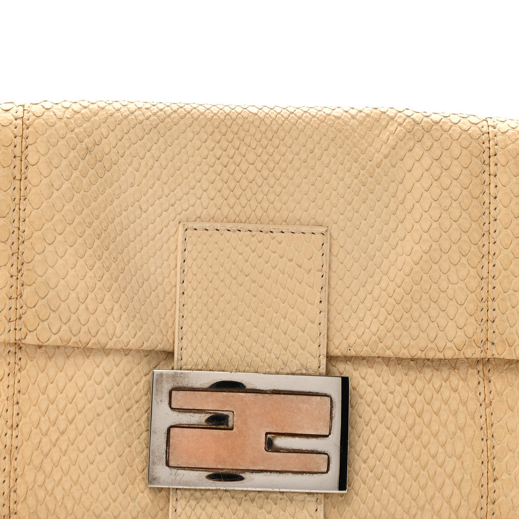 Snakeskin Baguette Light Beige