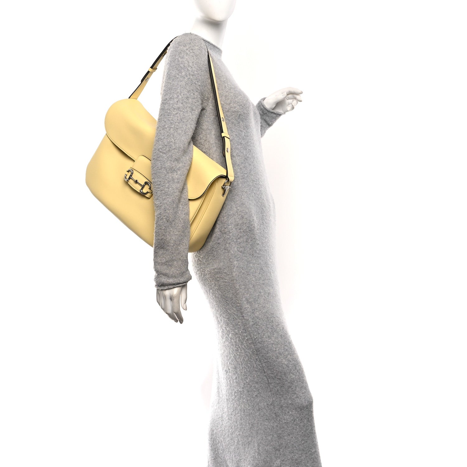 Calfskin Large Aura Horsebit 1955 Shoulder Bag Butter