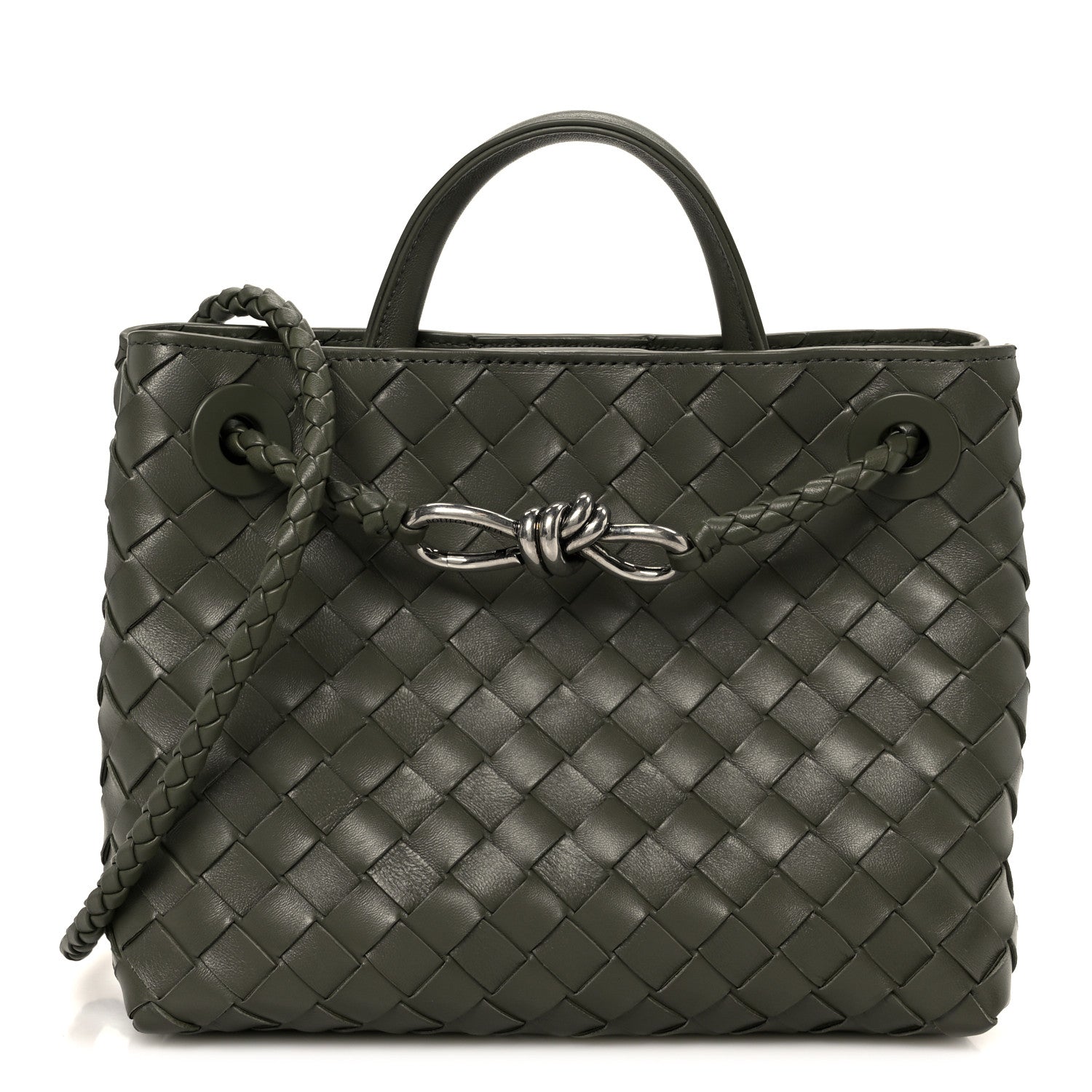 Nappa Intrecciato Small Andiamo Shoulder Bag Pickle