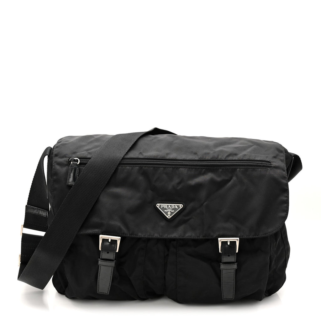 Tessuto Nylon Messenger Bag Black