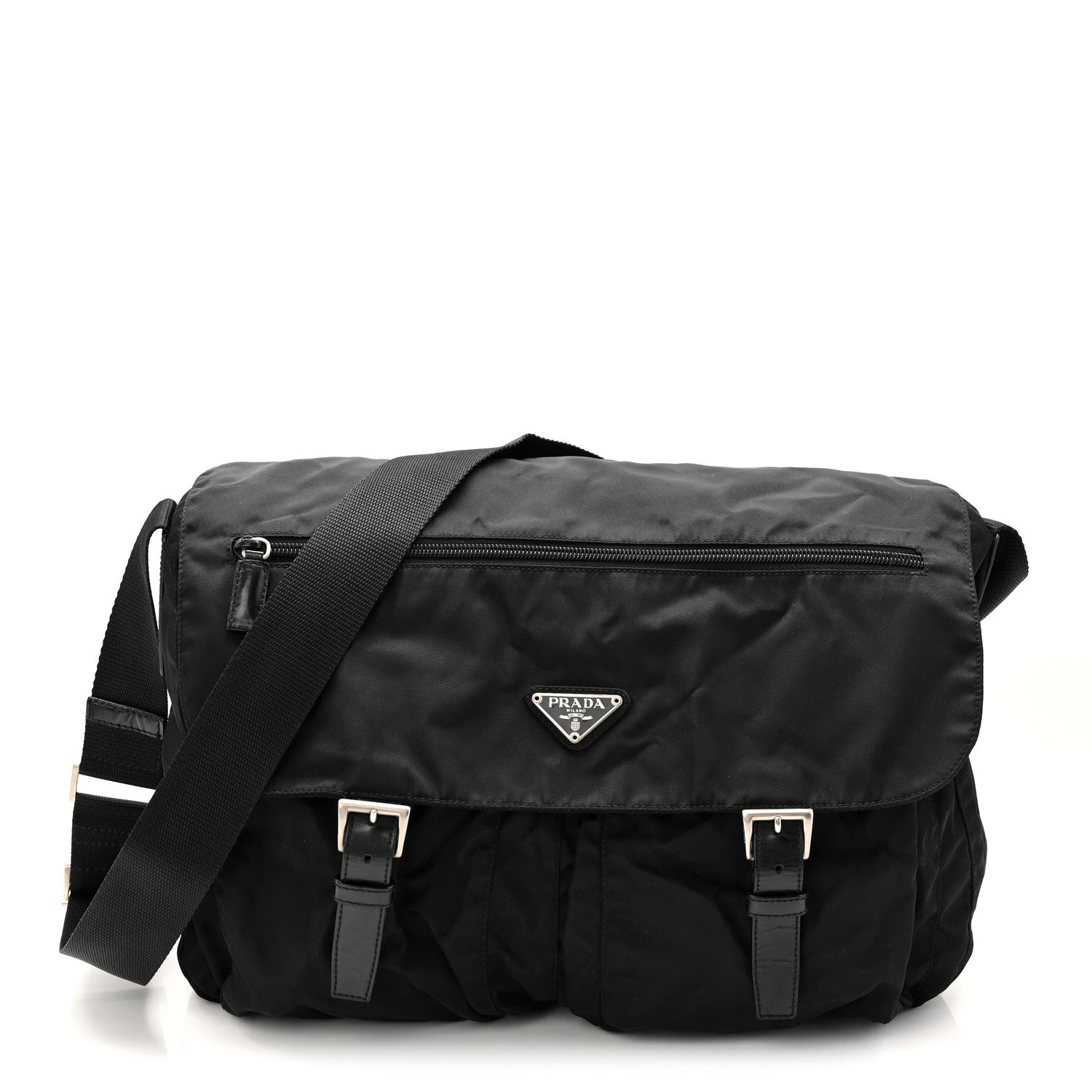 Tessuto Nylon Messenger Bag Black