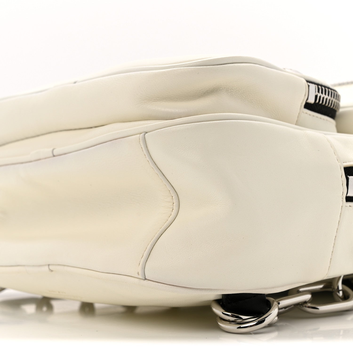 Lambskin Medium Attica Backpack White