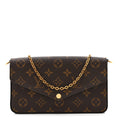 Monogram Pochette Felicie Chain Wallet Fuchsia