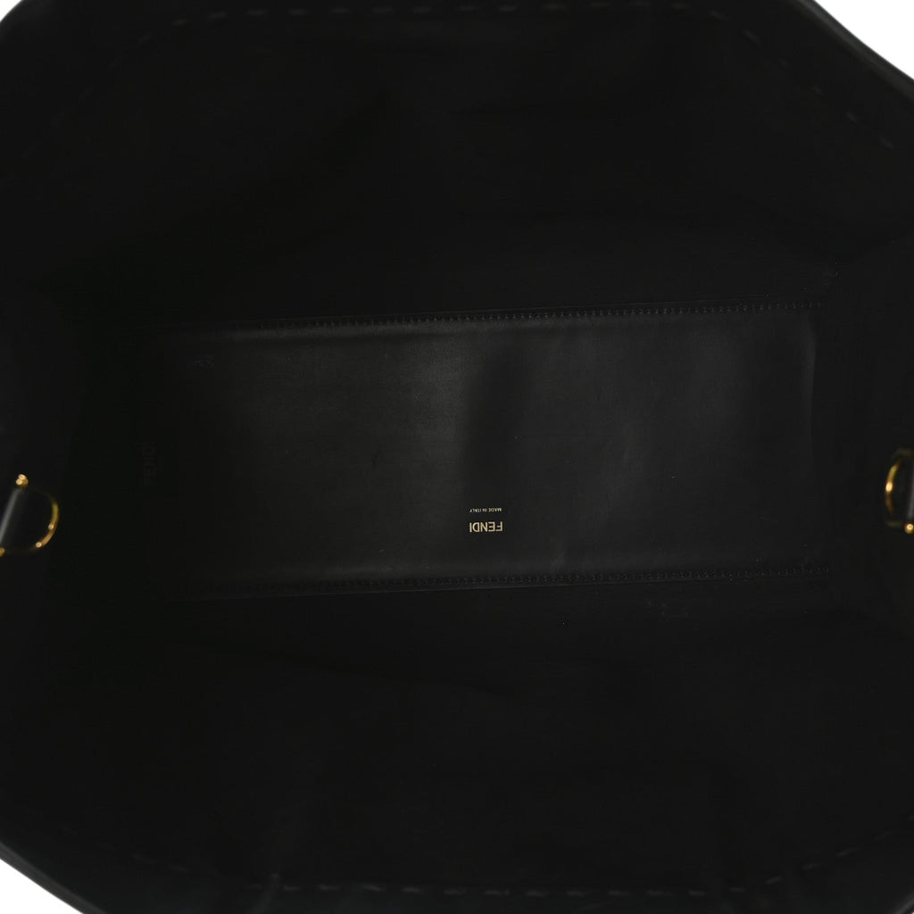 Vitello King Plexiglass Medium Fendi Sunshine Shopper Tote Black