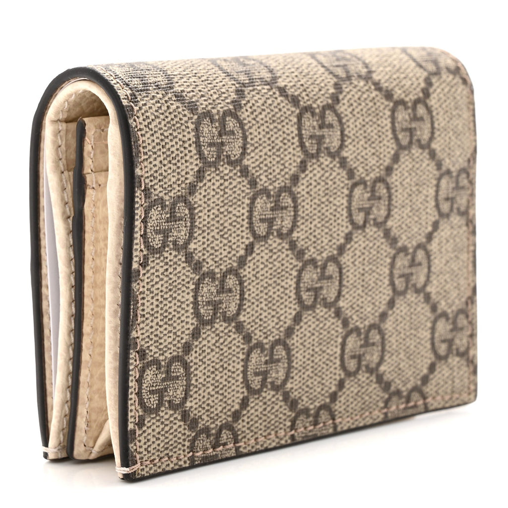 Dollar Calfskin GG Supreme Monogram GG Marmont  Case Mystic White Beige Ebony