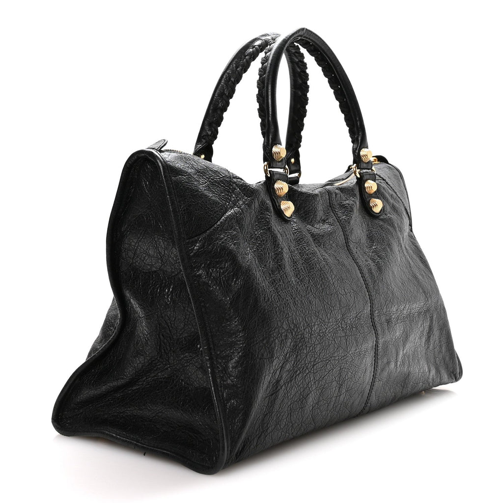 Agneau Giant 12 Gold Hardware Work Black