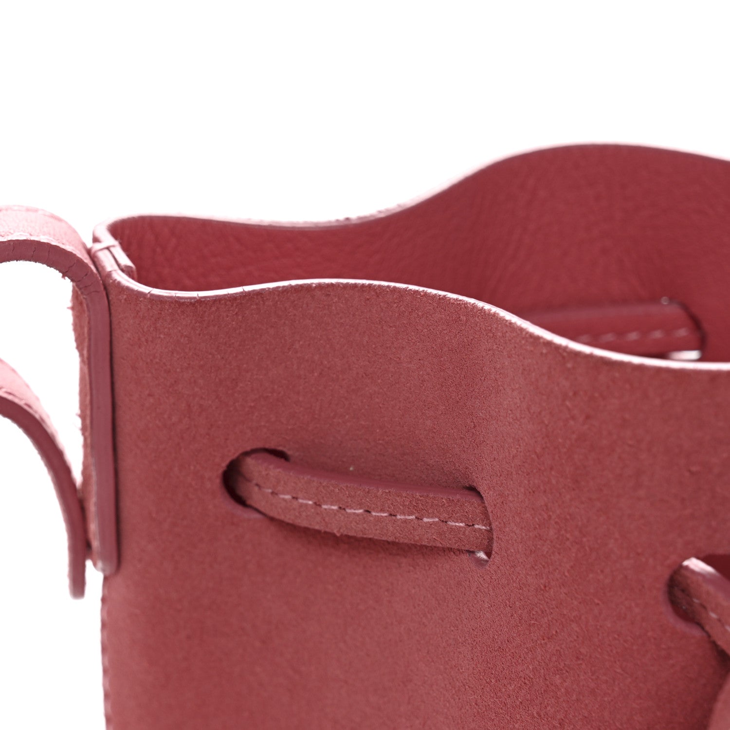 Suede Mini Mini Bucket Bag Blush