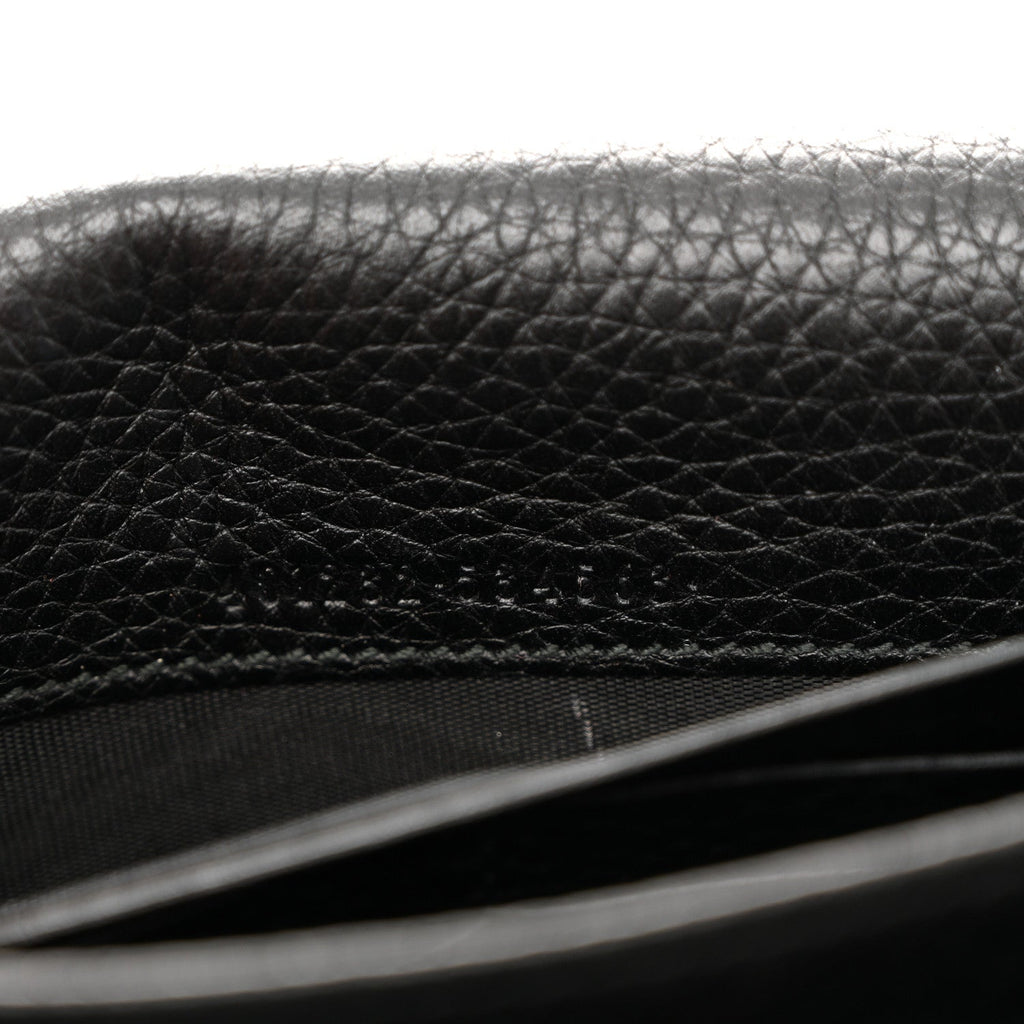Calfskin GG Marmont Chain Wallet Black