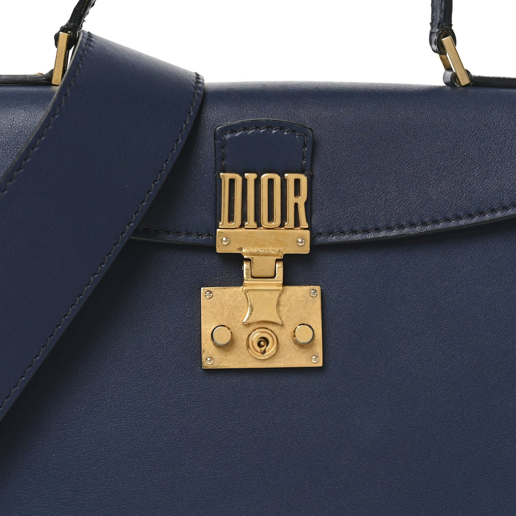 Calfskin Dioraddict Top Handle Navy Blue