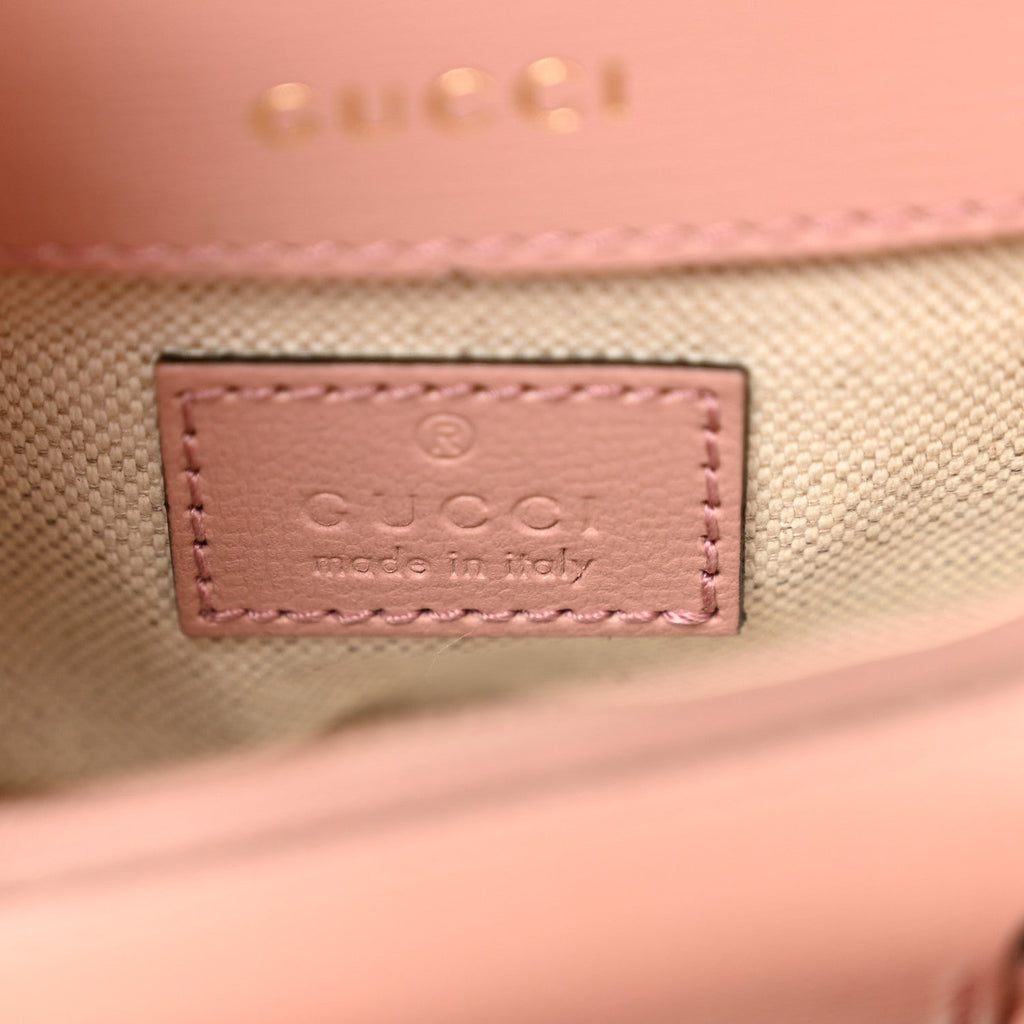 Azalea Calfskin Crystal GG Monogram Mini Horsebit 1955 Waist Bag Pink