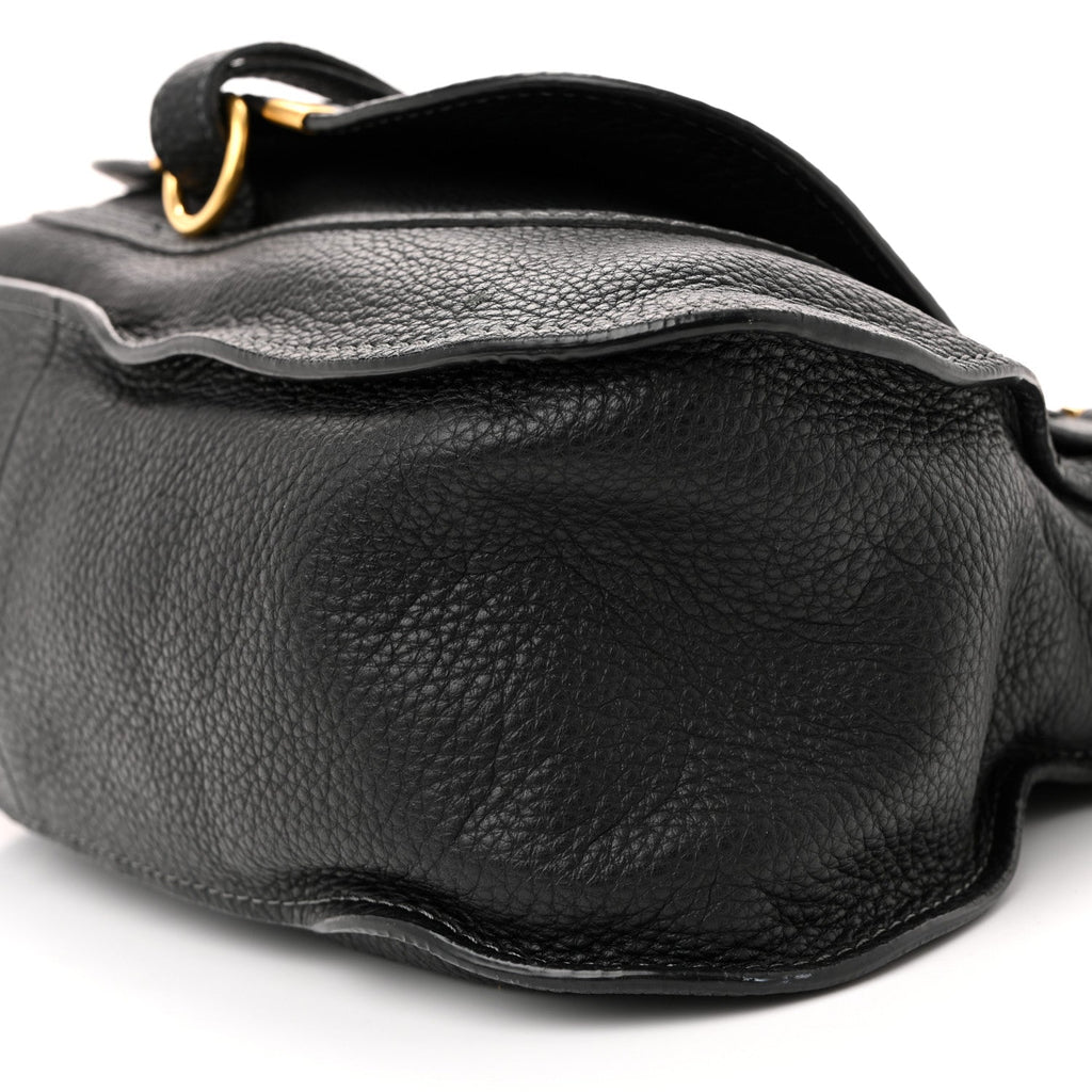 Calfskin Medium Marcie Satchel Black