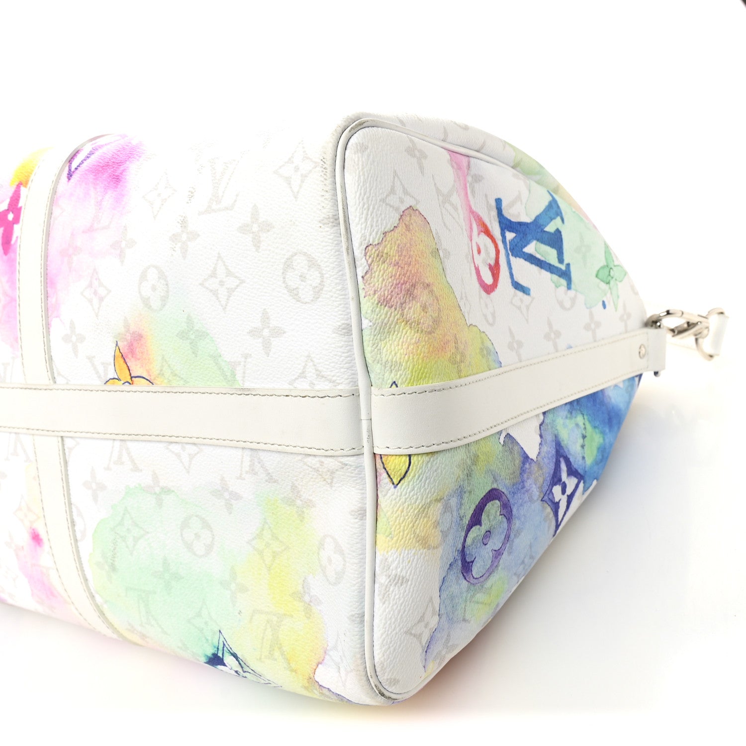 Monogram Watercolor Keepall Bandouliere 50 Multicolor