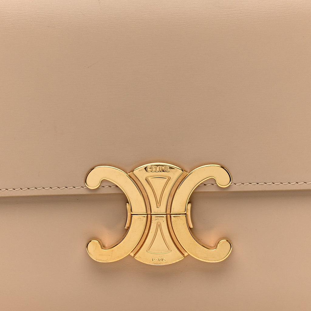 Shiny Calfskin Medium Triomphe Nude