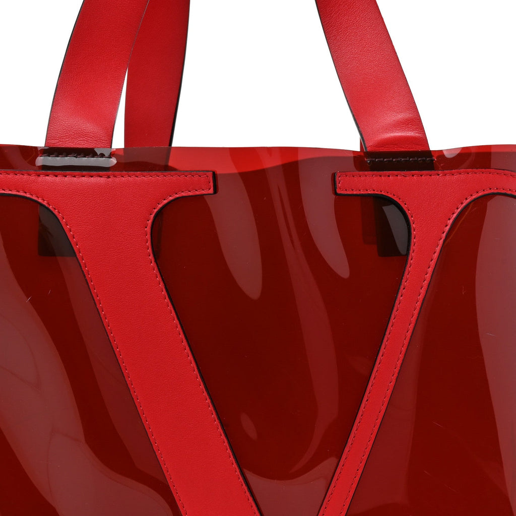 PVC Vlogo Small Escape Tote Red