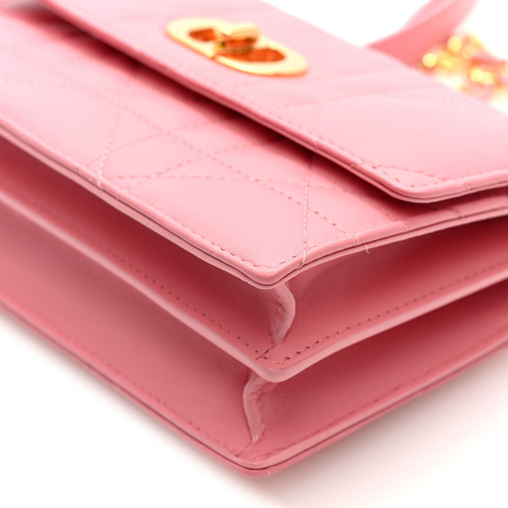 Lambskin Macrocannage Mini Miss Caro Bag Pink