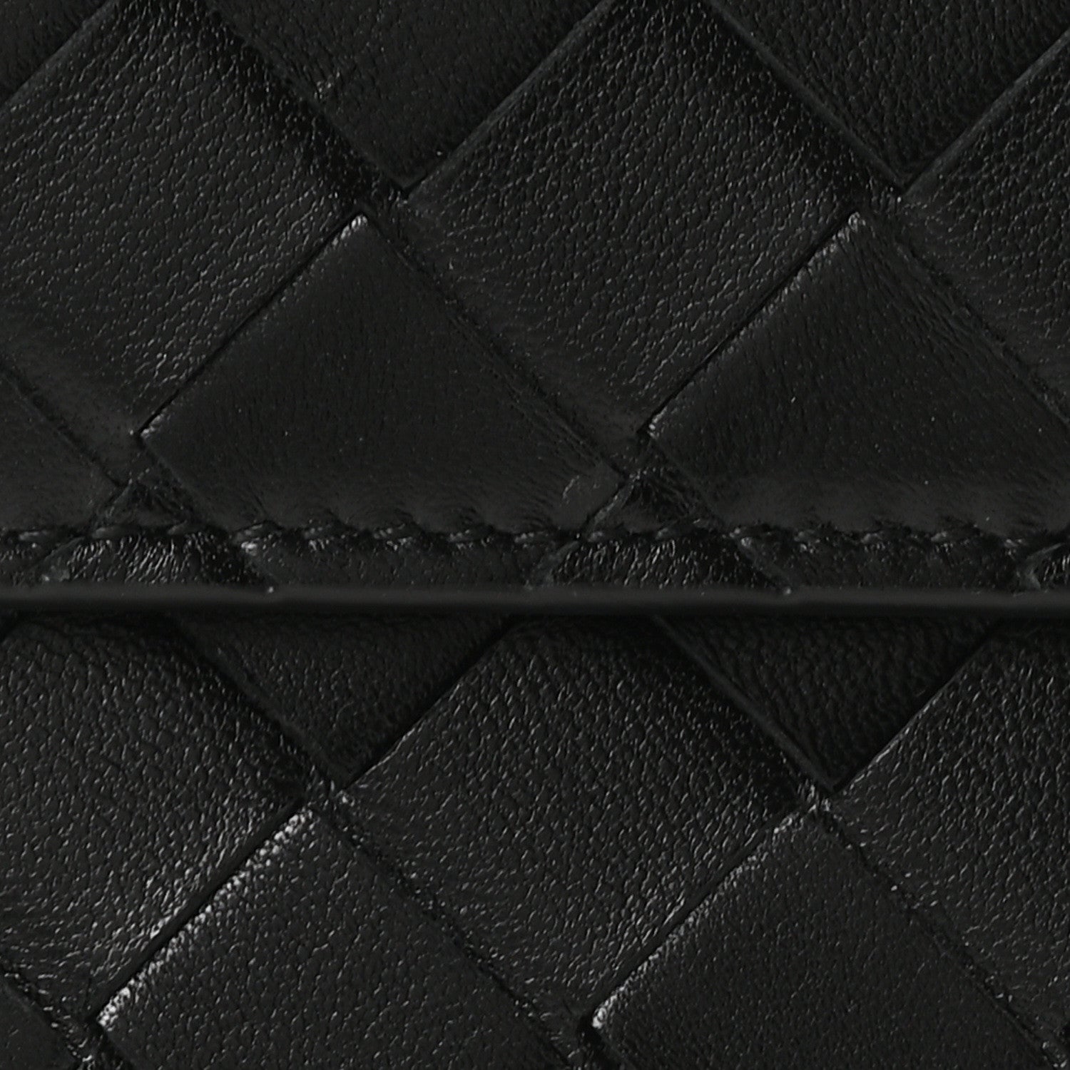 Nappa Intrecciato Long Andiamo Top Handle Clutch Black