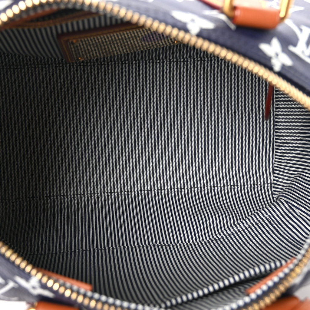 Calfskin Monogram Speedy P9 Bandouliere 30 Indigo