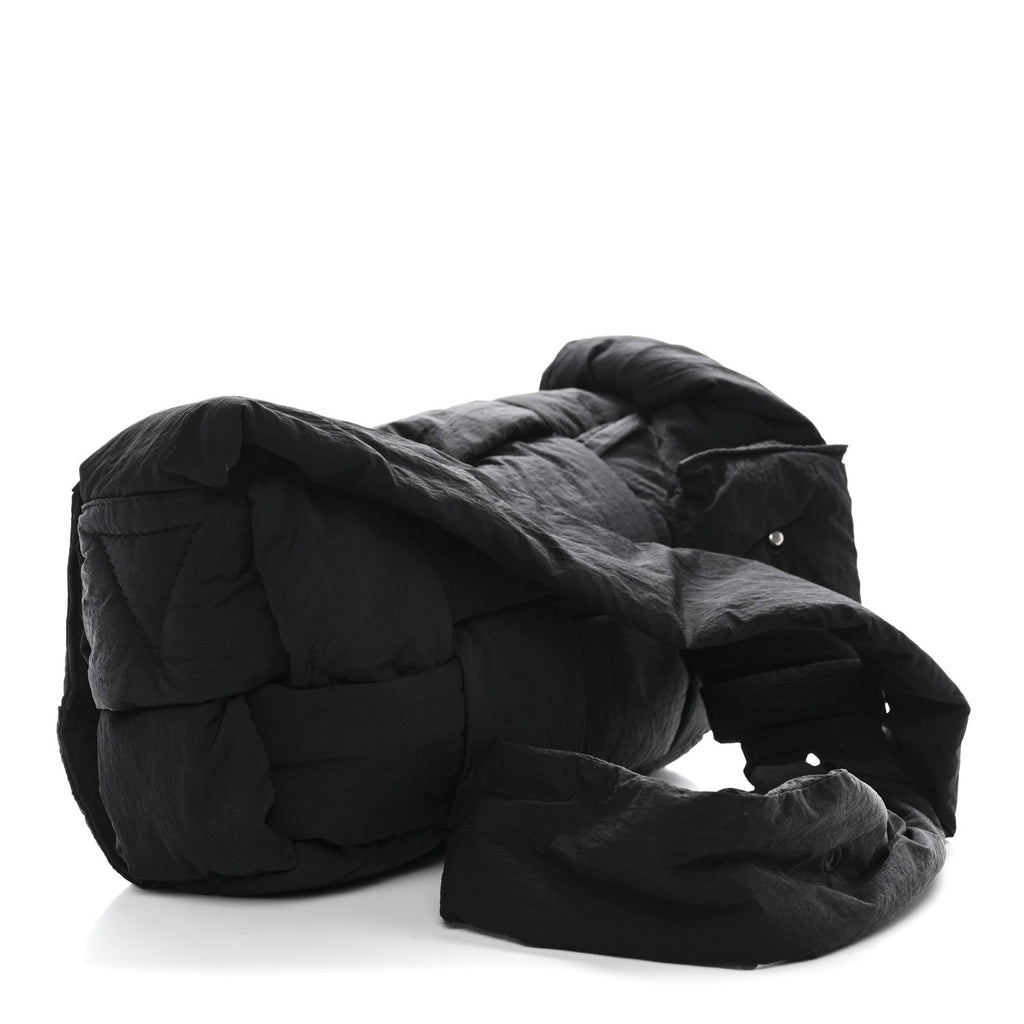 Nylon Intrecciato Padded Tech Cassette Bag Black