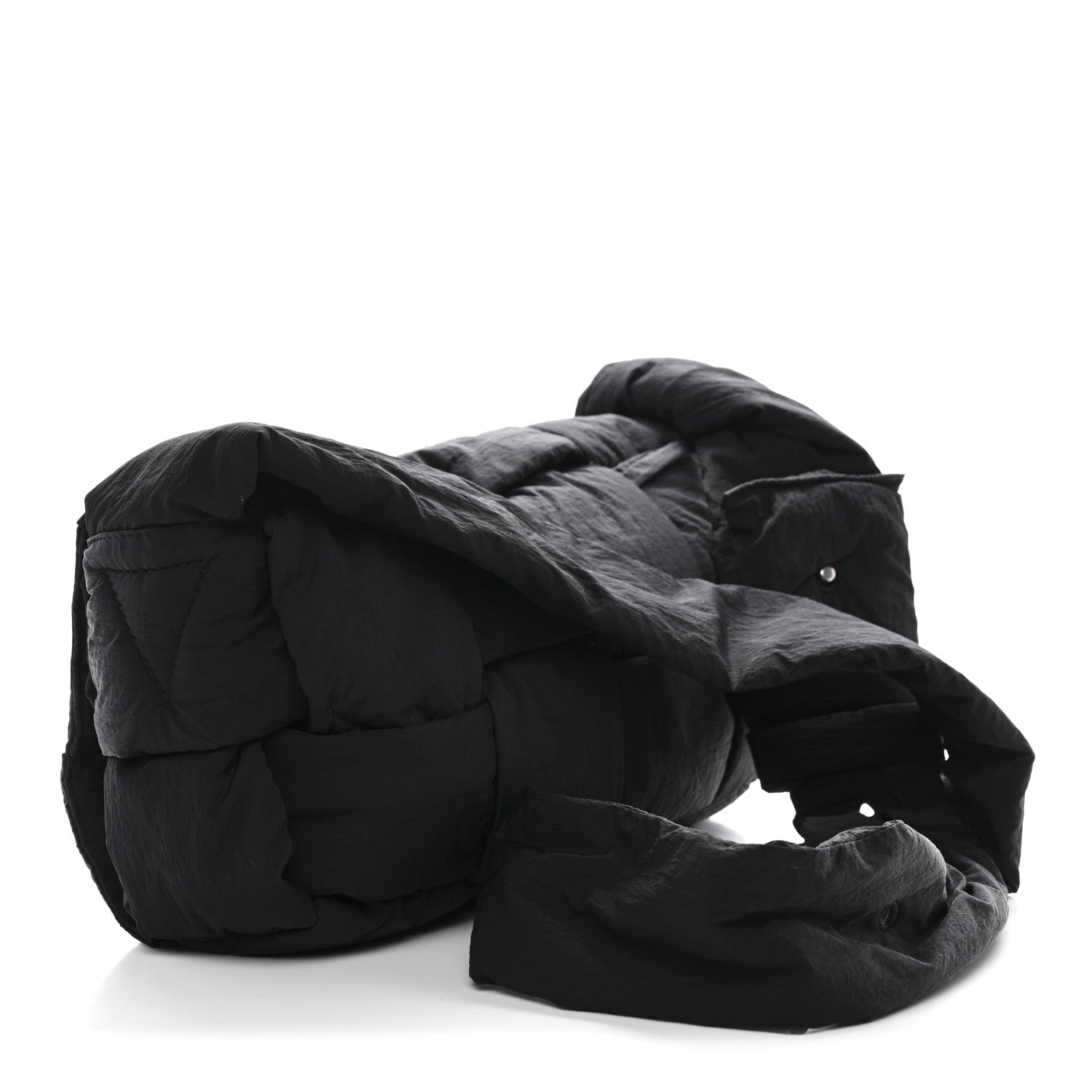 Nylon Intrecciato Padded Tech Cassette Bag Black