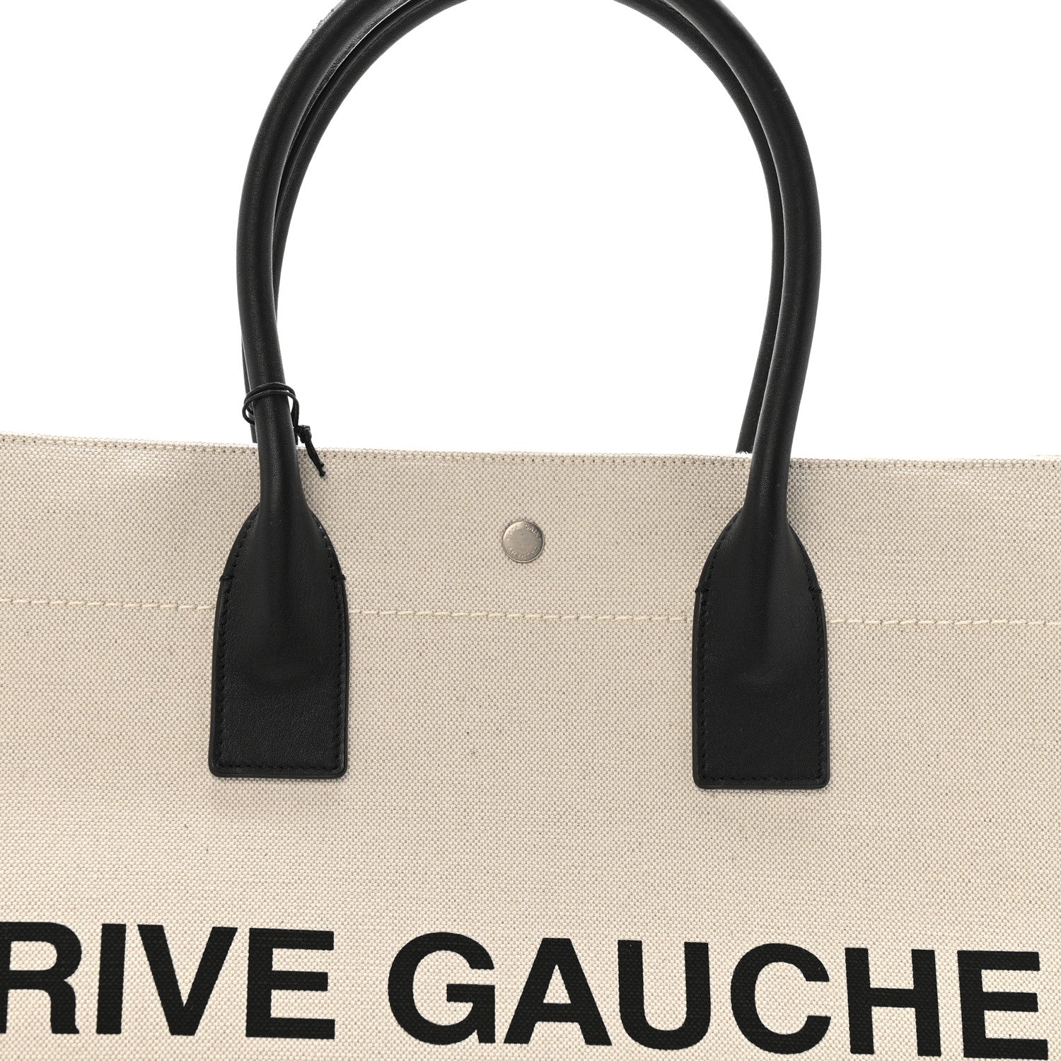 Linen Calfskin Rive Gauche Tote Greggio Natural