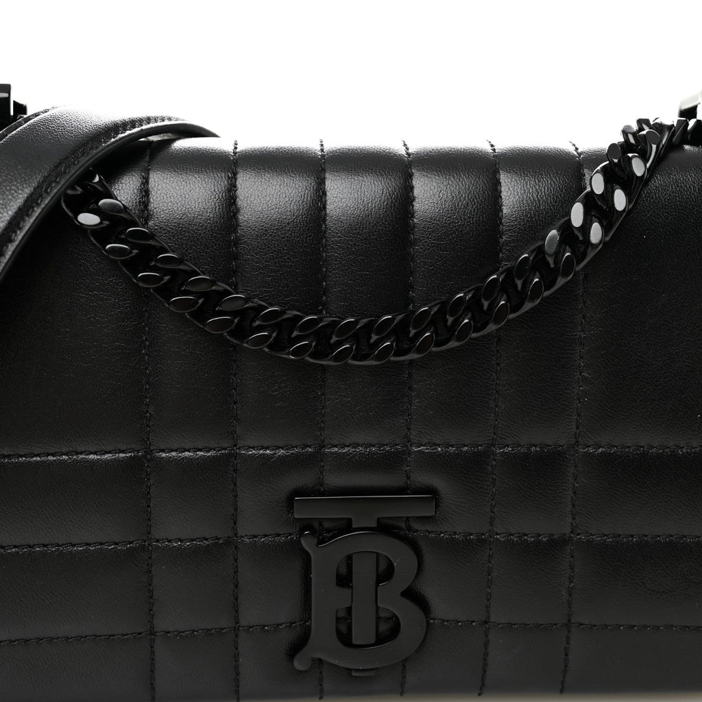 Lambskin Quilted Small Lola Bag Black