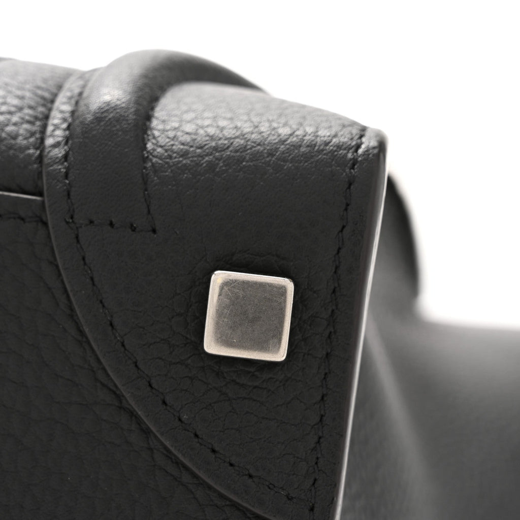 Drummed Calfskin Micro Luggage Black