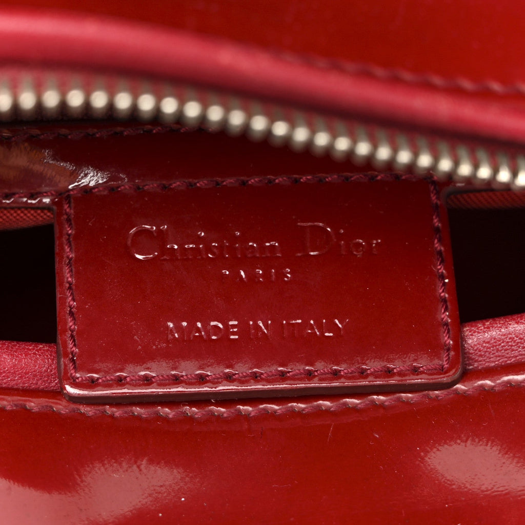 Patent Cannage Medium Lady Dior Red