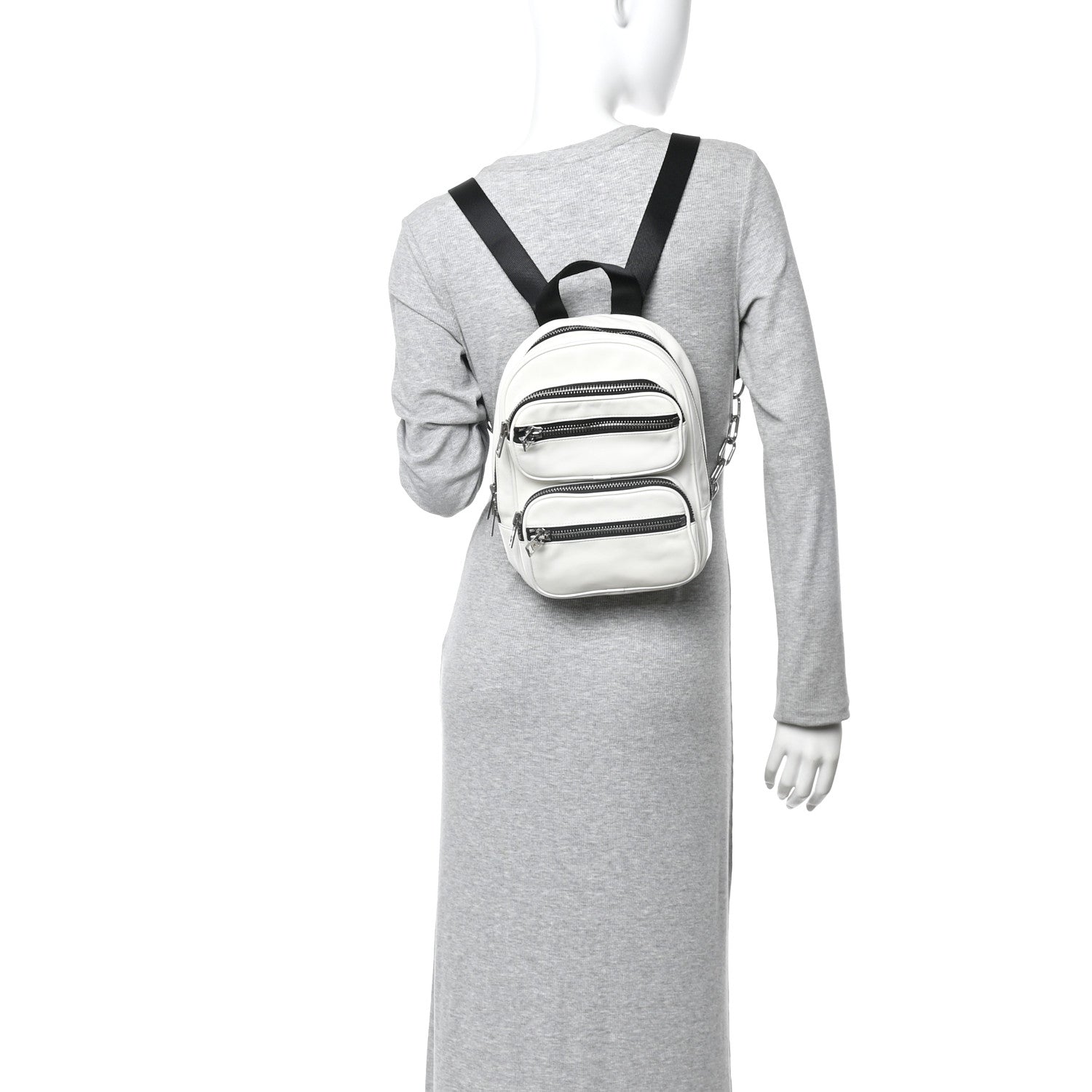 Lambskin Medium Attica Backpack White