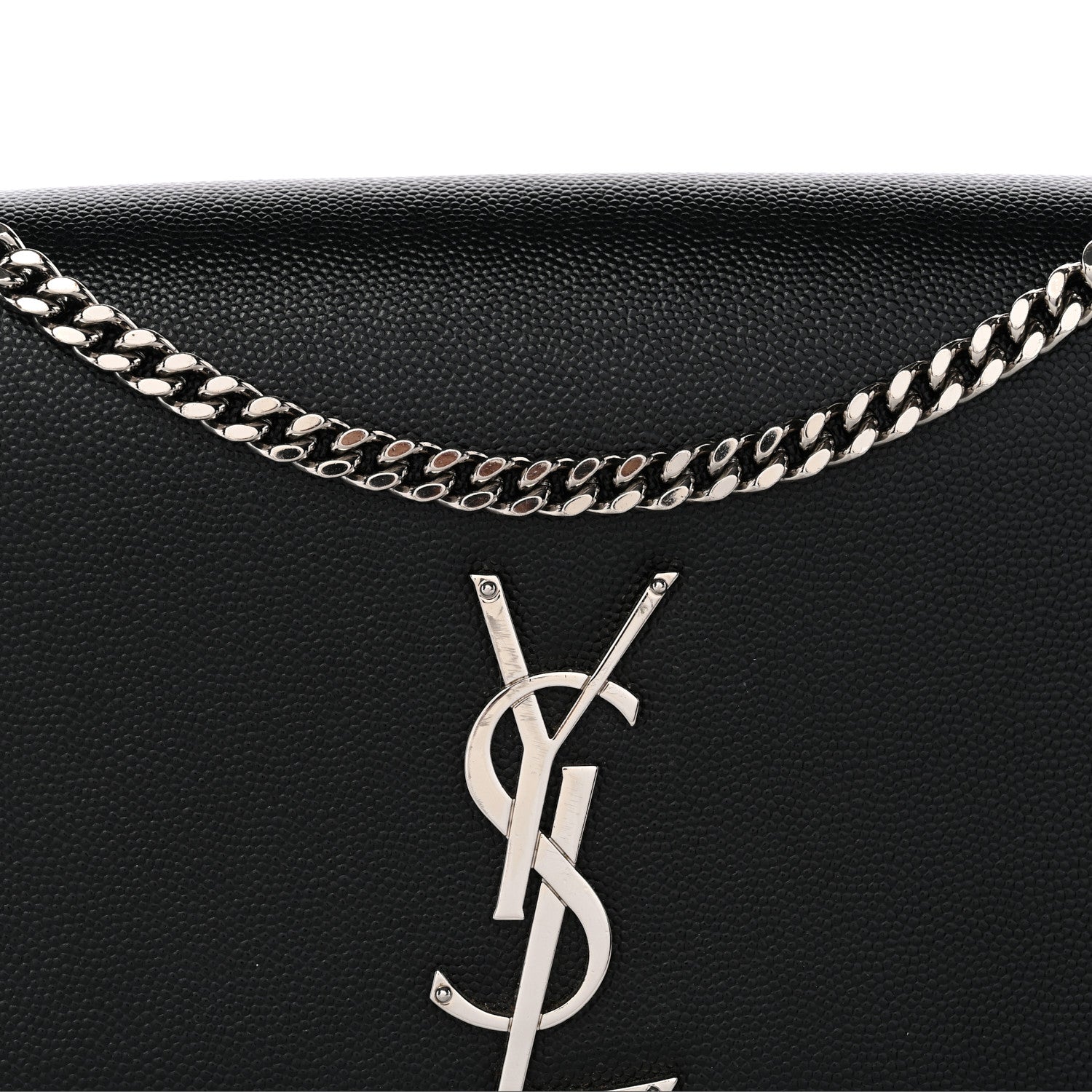 Grain De Poudre Medium Classic Monogram Kate Satchel Black